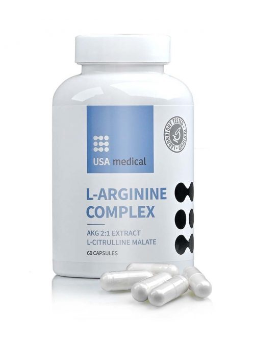 USA Medical L-arginin és L-citrullin malát kivonat kapszula – 60 db